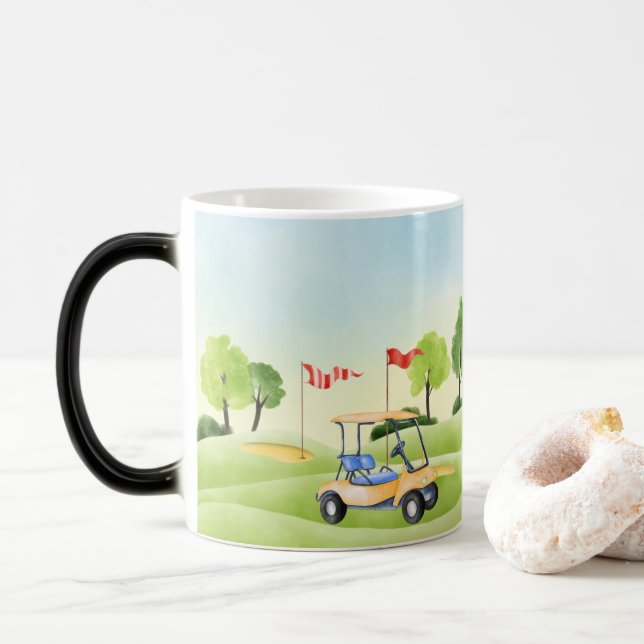Golfer-Kaffee-Tasse Verwandlungstasse (Mit Donut)