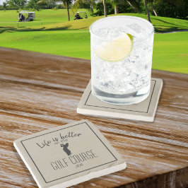 Golfer Leben ist besser Golf Quote Sport Steinuntersetzer