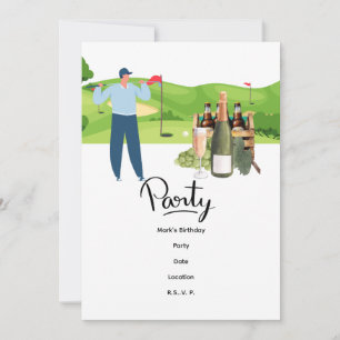 Golfer Let's Par T-Shirt für Party Einladung