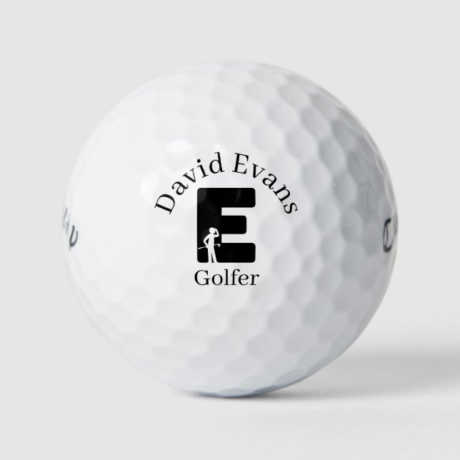 Golfer Letter E Golfball (Vorderseite)