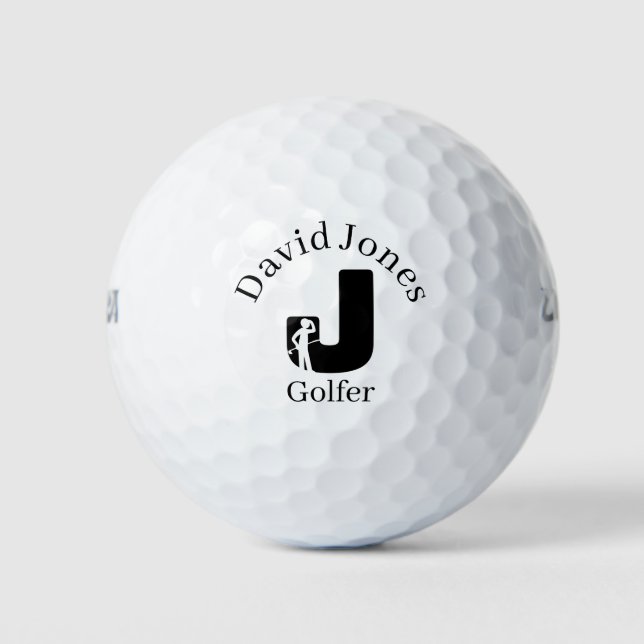 Golfer Letter J Golfball (Vorderseite)