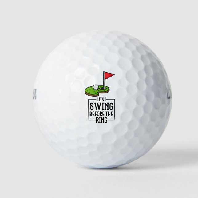 Golfer letzter Schwung vor dem Ring Golfball (Vorderseite)