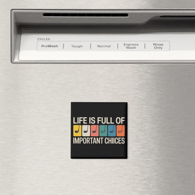 Golfer Life is Full of Important Choices Golf Magnet (In Situ (Geschirrspüler))