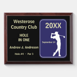 Golfer 🏌️ Loch in One Award: Turnier Awardplakette