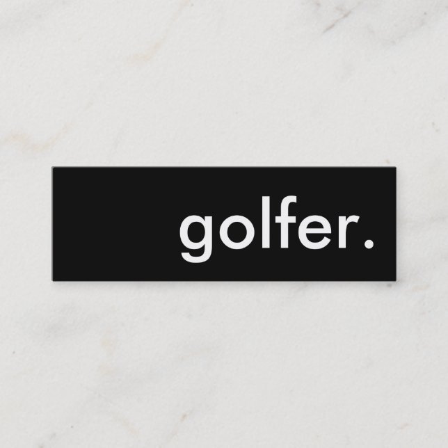 Golfer. Mini Visitenkarte (Vorderseite)