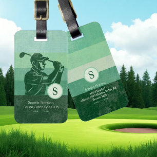 Golfer mit Golf Club Gepäckanhänger