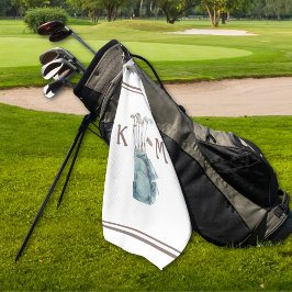 Golfer Monogram modern Lässig Golfhandtuch