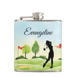 Golfer Monogram Vinyl Wrapped Flask Flachmann