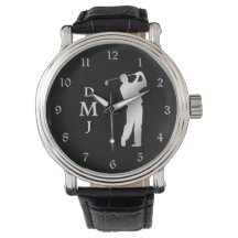 Golfer Monogramm der Silber-Silhouette