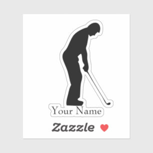 Golfer-Name-Aufkleber Aufkleber