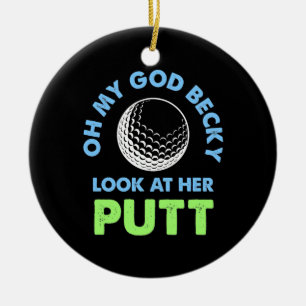Golfer Oh mein Gott Keramik Ornament