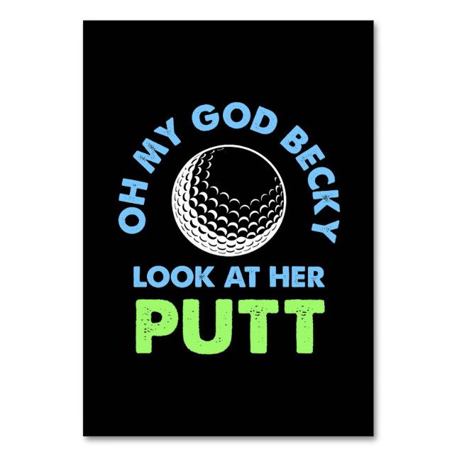 Golfer Oh mein Gott Tischnummer (Vorderseite)
