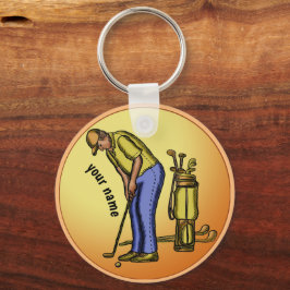 Golfer Opa Schlüsselanhänger