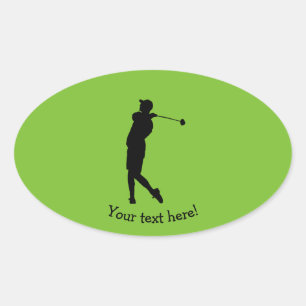 Golfer Ovaler Aufkleber