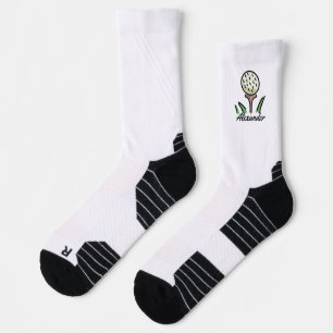 Golfer Oversified Golf Balls Gold T-Shirts Persona Socken