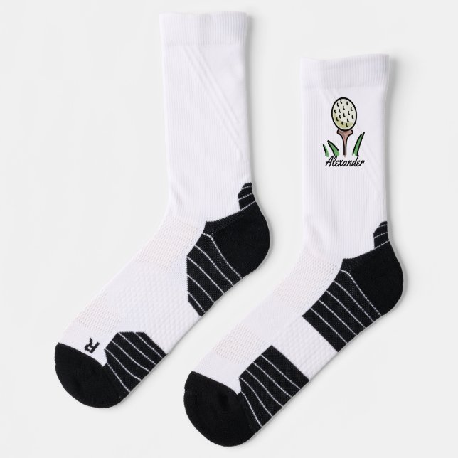 Golfer Oversified Golf Balls Gold T-Shirts Persona Socken (Links)
