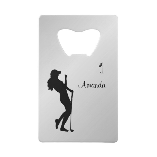 Golfer Personal Geldbeutel Flaschenöffner (Vorderseite)