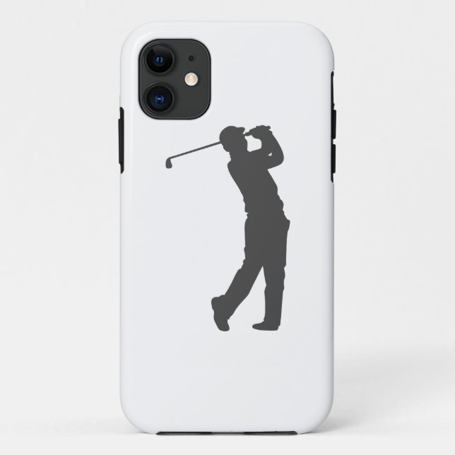 Golfer-Player-Silhouette Case-Mate iPhone Hülle (Rückseite)