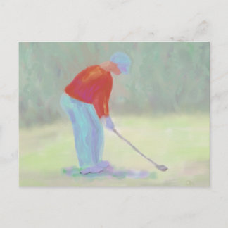 Golfer, Postkarte