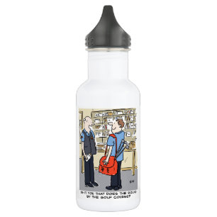 Golfer Postman Lieben Golf Cartoon Edelstahlflasche