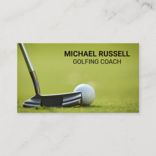 Golfer Putting auf dem Golfplatz Visitenkarte