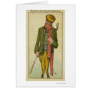 Golfer qui a eu une catastrophe sur les liens