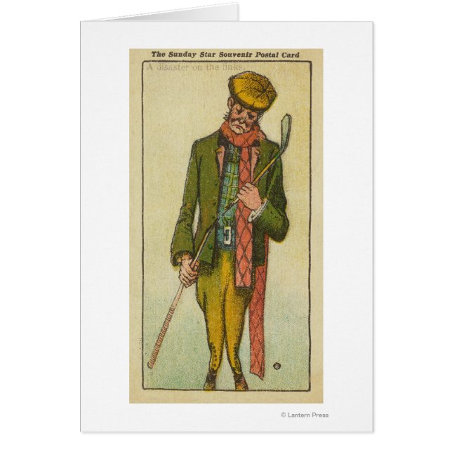 Golfer qui a eu une catastrophe sur les liens (Devant)