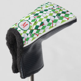 Golfer Raute Gemustert Mit Monogramm Golf Headcover