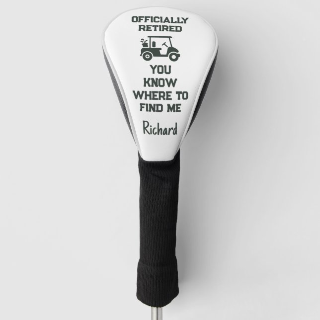 Golfer Retired Retiree Retirement Retiring Player  Golf Headcover (Vorderseite)