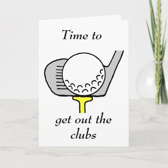 GOLFER RETIRES FUN CARD SICHER KARTE (Vorderseite)