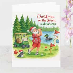 Golfer Santa Claus Golf im Tessin Karte