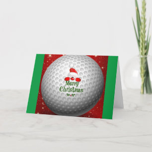 Golfer Santa, "Frohe Weihnachten" Grüße Karte