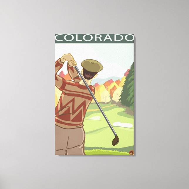 Golfer SceneColorado Leinwanddruck (Vorderseite)