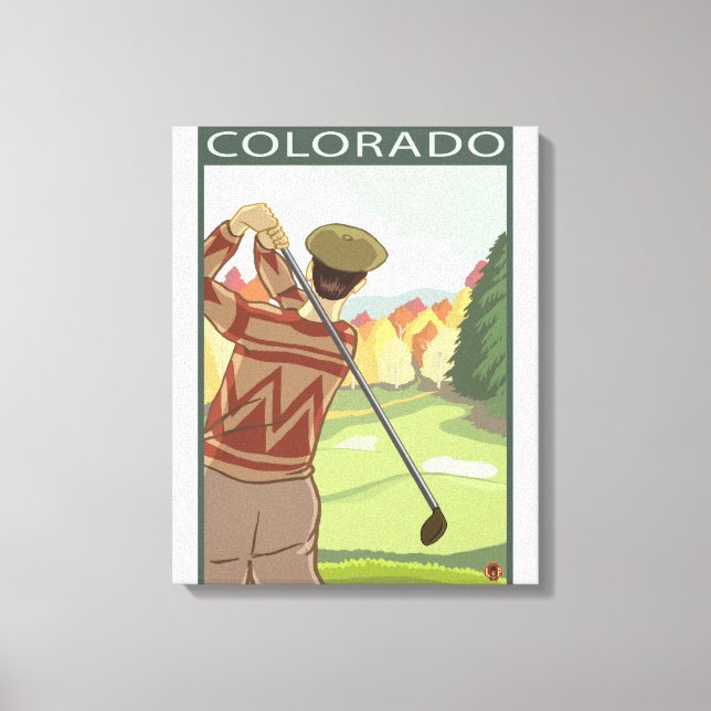 Golfer SceneColorado Leinwanddruck (Vorderseite)