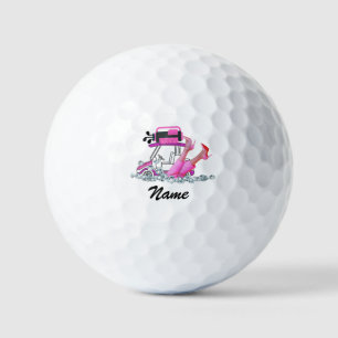 Golfer Schuhe mit hoher Ferse in rosa Thema Golfball