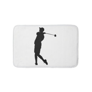 Golfer-Silhouette Badematte