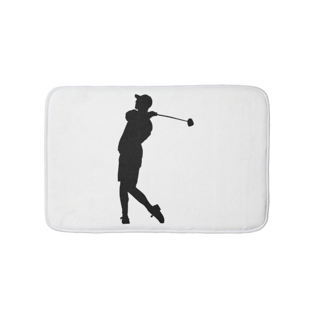 Golfer-Silhouette Badematte (Vorderseite)
