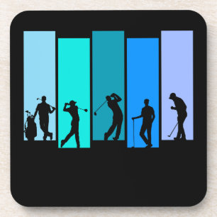 Golfer-Silhouette Getränkeuntersetzer