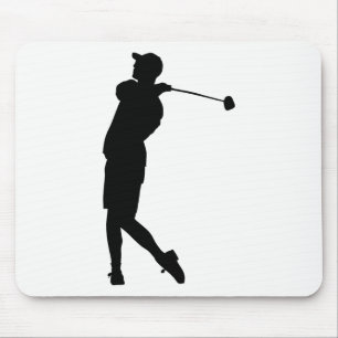 Golfer-Silhouette Mousepad