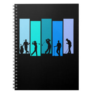 Golfer-Silhouette Notizblock