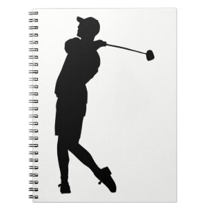 Golfer-Silhouette Notizblock