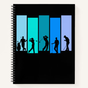 Golfer-Silhouette Notizbuch