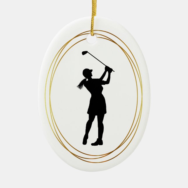 Golfer Silhouette Ornament (Vorne)