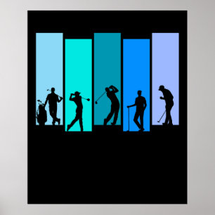 Golfer-Silhouette Poster
