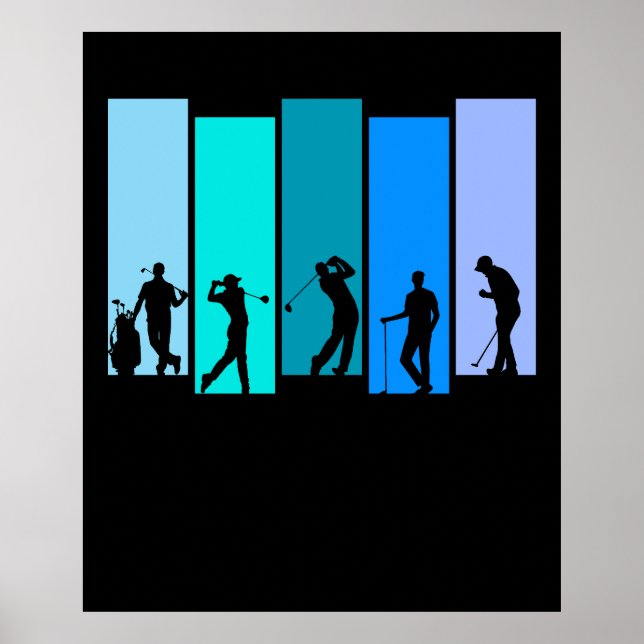 Golfer-Silhouette Poster (Vorne)