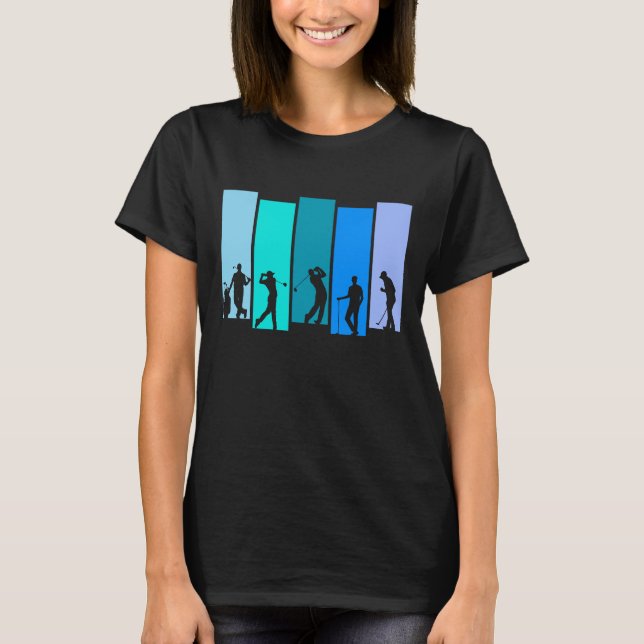 Golfer-Silhouette T-Shirt (Vorderseite)