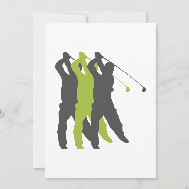 Golfer-Silhouetten Golfdesign (Vorderseite)