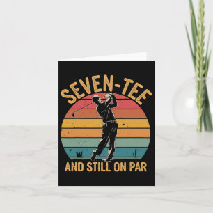 Golfer Spaß Golf Pun Seven-tee Golf zum 70. Geburt Karte