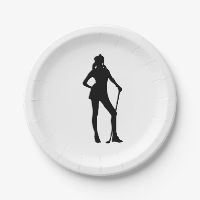 Golfer Sport Pappteller (Vorderseite)