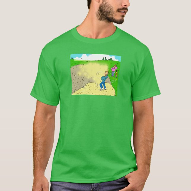 Golfer steckt in einem Bunker T-Shirt (Vorderseite)